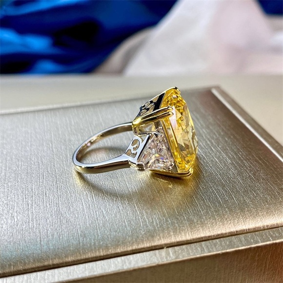 New 925 Silver Beautiful Citrine Girls adore Ring - Picture 3 of 6